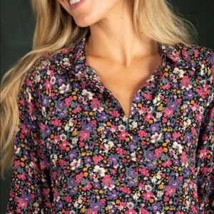 Natural Life Florence Midi Dress - Black Floral XL - NEW never worn - with tags